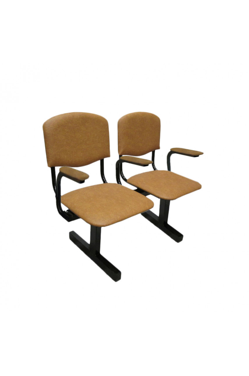 Секция стульев "Мягкая №2" с подлокотниками